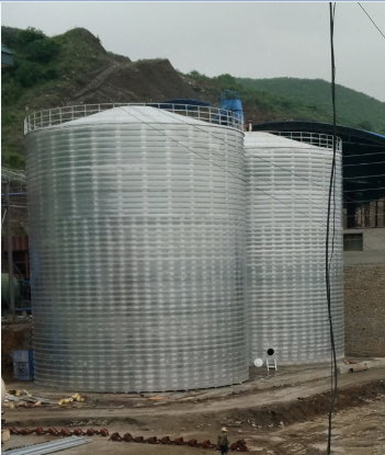 利国镇粮食钢板仓的安装全过程不用热焊接